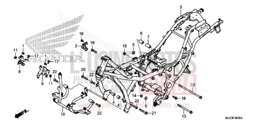 CARROSSERIE DE CHASSIS NC750JH de 2017
